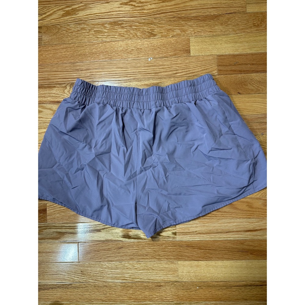 Morning Jelly Athletic Shorts Lilac Purple XXL Zipper Pockets Workout Gym